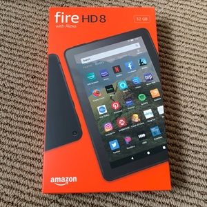 New in box, never used Amazon Fire HD 8 tablet, 8” HD Display, 32 GB